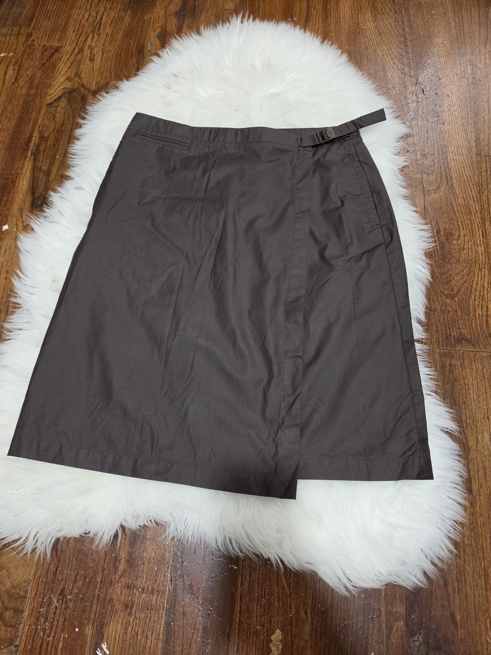 Ralph Lauren Sport Women's Wrap-Front A-Line Skirt in Dark Brown